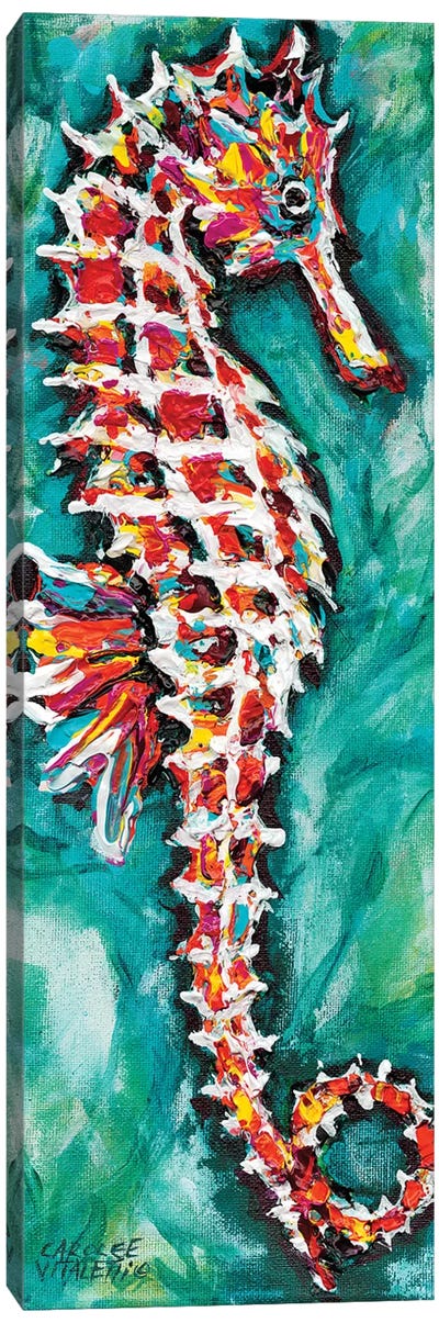 Radiant Seahorse I Canvas Art Print