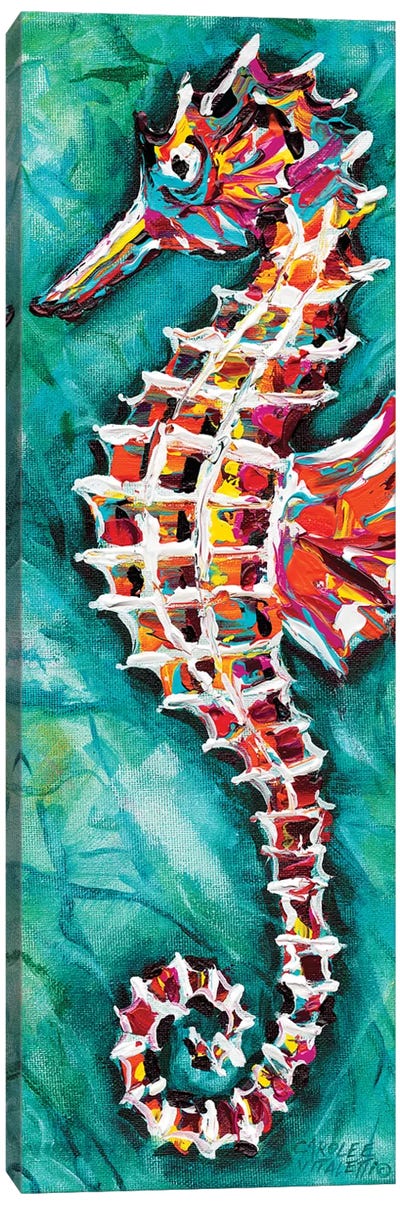 Radiant Seahorse II Canvas Art Print - Seahorse Art