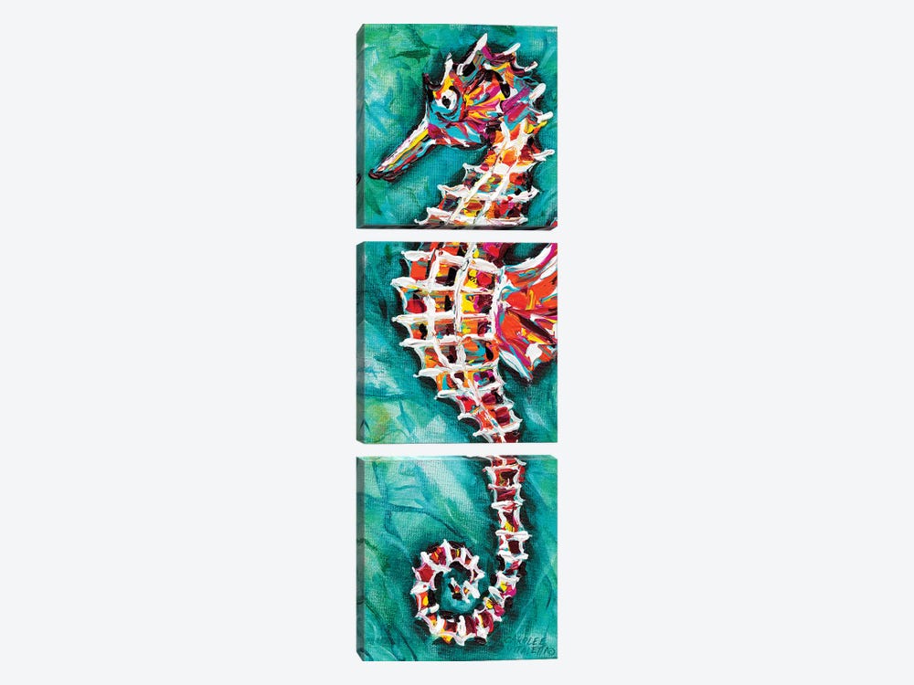 Radiant Seahorse II by Carolee Vitaletti 3-piece Art Print