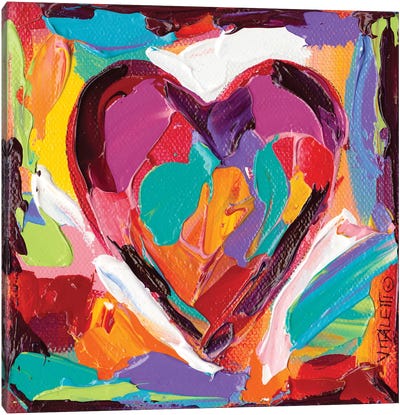 Colorful Expressions IV Canvas Art Print - Heart Art