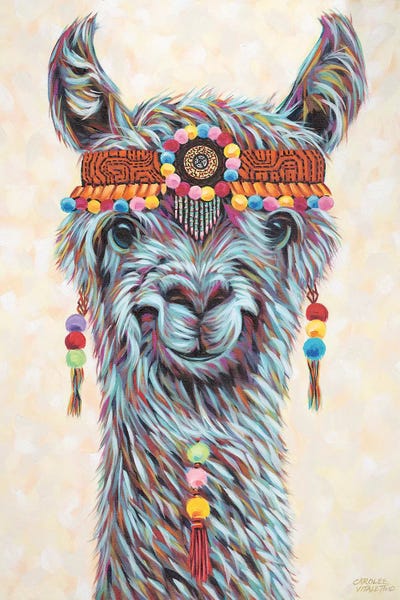 Hippie Llama I by Carolee Vitaletti canvas print