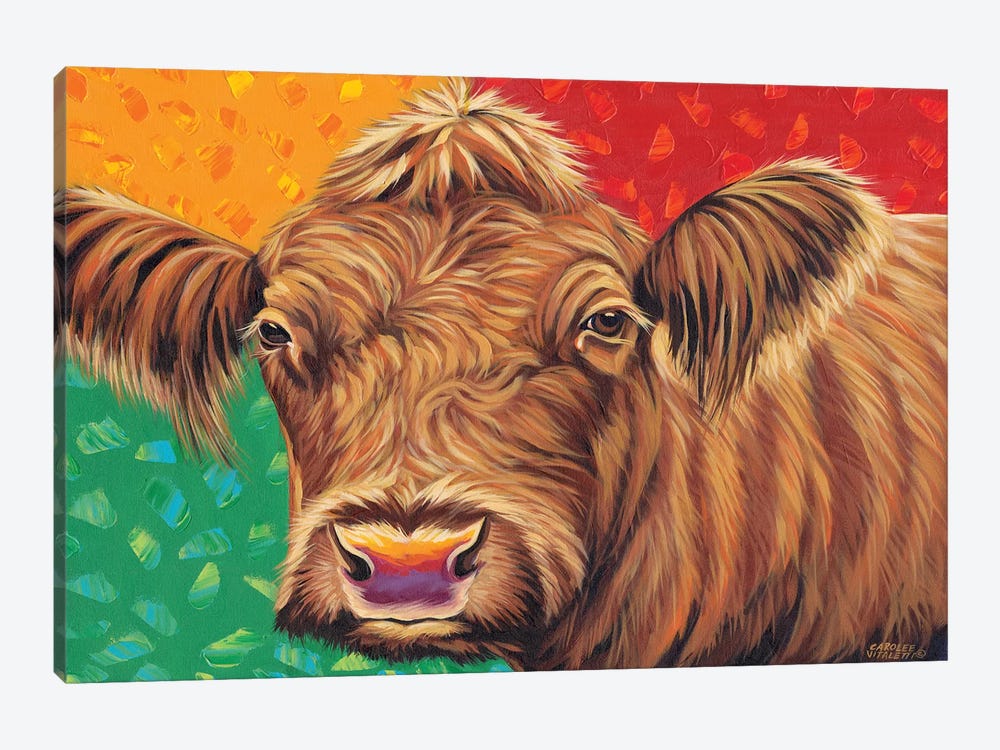 Colorful Country Cows II by Carolee Vitaletti 1-piece Canvas Artwork
