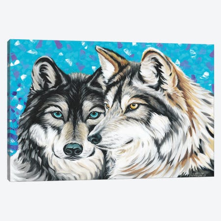 Grey Wolf I Canvas Print #VIT81} by Carolee Vitaletti Canvas Art Print