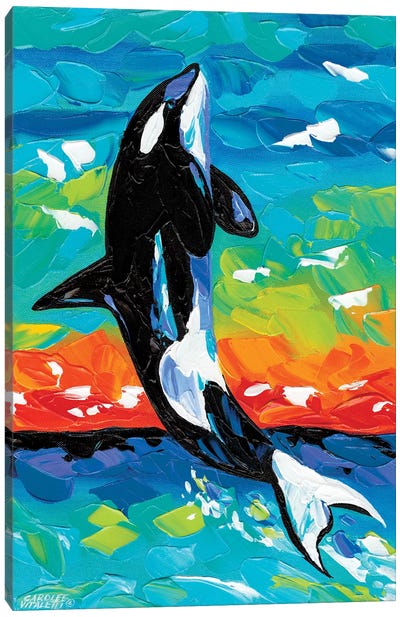 Ocean Friends I Canvas Art Print - Orca Whale Art