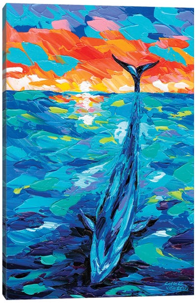 Ocean Friends II Canvas Art Print - Dolphin Art