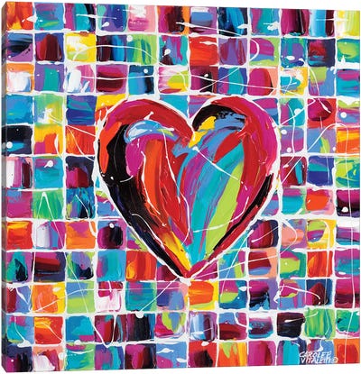 Hearts Of A Different Color II Canvas Art Print - Carolee Vitaletti