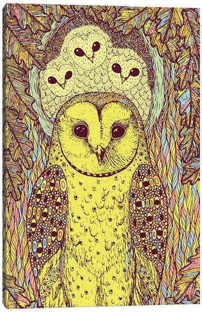 Owl Canvas Art Print - Veronika Demenko