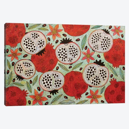 Pomegranates Canvas Print #VKD12} by Veronika Demenko Canvas Print