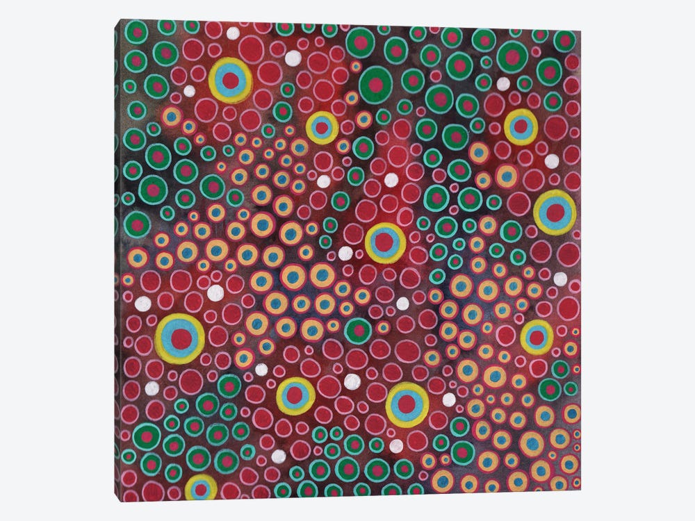 Colorful Circles by Veronika Demenko 1-piece Canvas Art