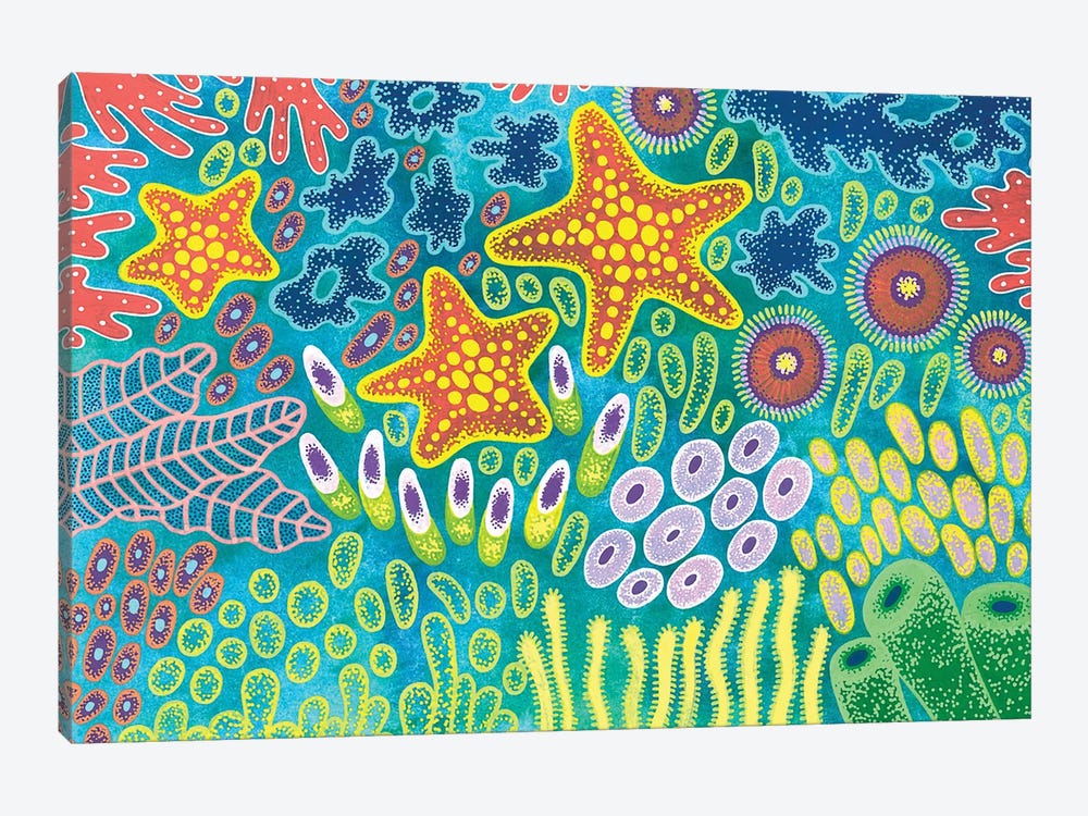 Coral Reef Flora by Veronika Demenko 1-piece Canvas Art Print