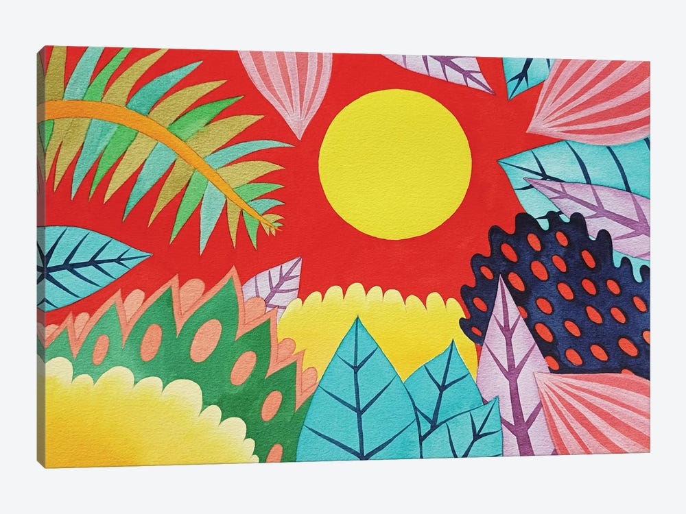 Tropical Sunset by Veronika Demenko 1-piece Canvas Wall Art
