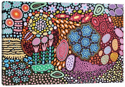 Jungle Flowers Canvas Art Print - Veronika Demenko