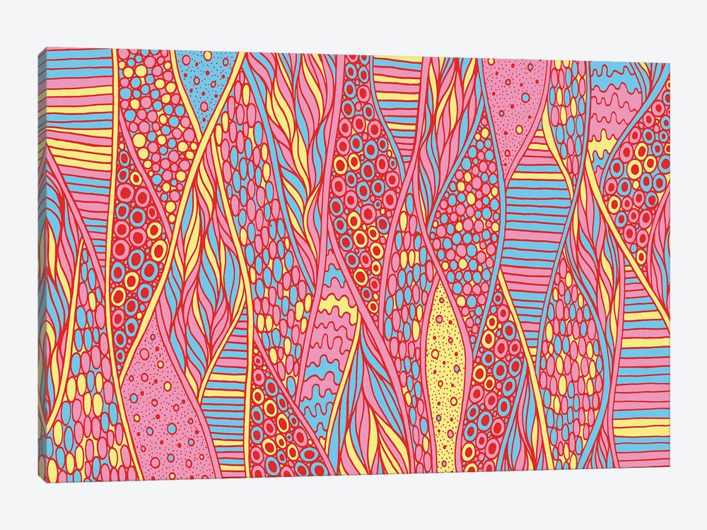 Trippy Waves by Veronika Demenko 1-piece Canvas Print