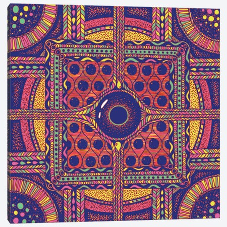 Eye Mandala Canvas Print #VKD63} by Veronika Demenko Canvas Wall Art