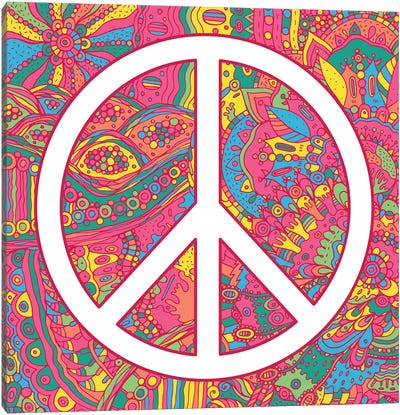 Pacific Symbol Canvas Art Print - Peace Sign Art
