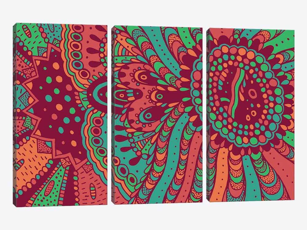 Boho Patterns 3-piece Art Print