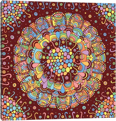 Floral Mandala Canvas Art Print - Mandala Art