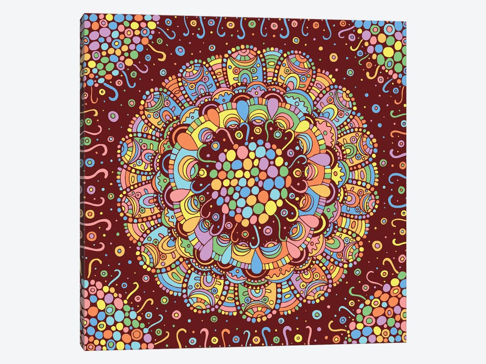 Floral Mandala 1-piece Canvas Artwork
