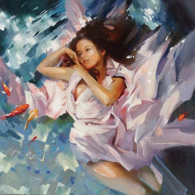 Flirt by Vasyl Khodakivskyi canvas print