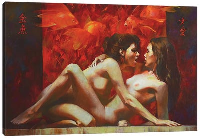 Goldfish Canvas Art Print - Erotic Art