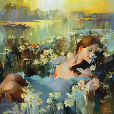 In Chamomile by Vasyl Khodakivskyi art print