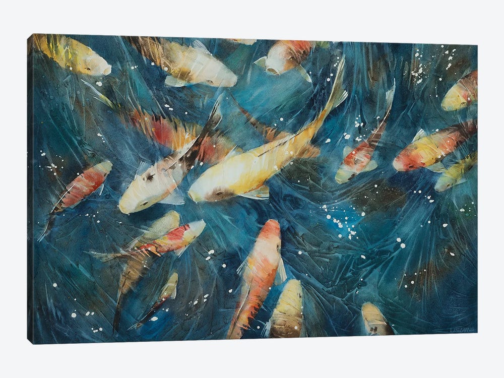 Koi Fish I by Vasyl Khodakivskyi 1-piece Canvas Wall Art
