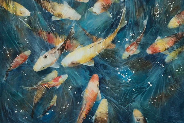 Vasyl Khodakivskyi: Koi Fish I by Vasyl Khodakivskyi