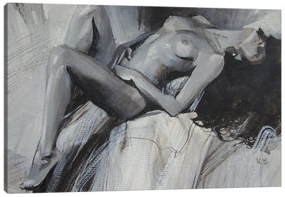 Nude Canvas Art Print - Vasyl Khodakivskyi