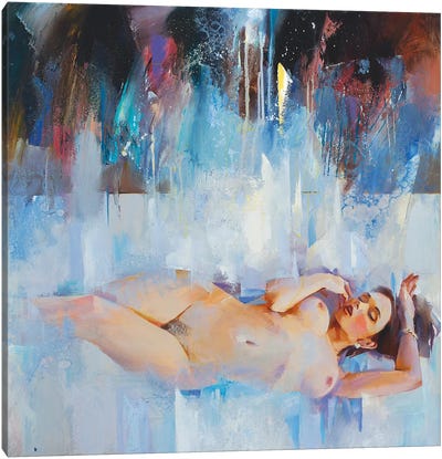 The Blue Fluids Canvas Art Print - Vasyl Khodakivskyi