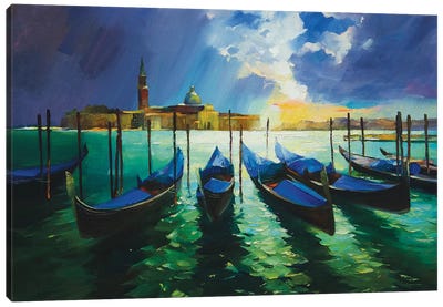 Autumn In Venice Canvas Art Print - Veneto Art