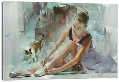 Dance Lessons Canvas Art Print - Vasyl Khodakivskyi