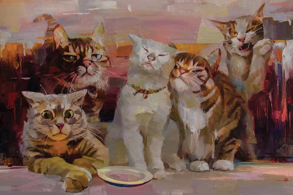 Kittens: It's Time For Dinner by Vasyl Khodakivskyi