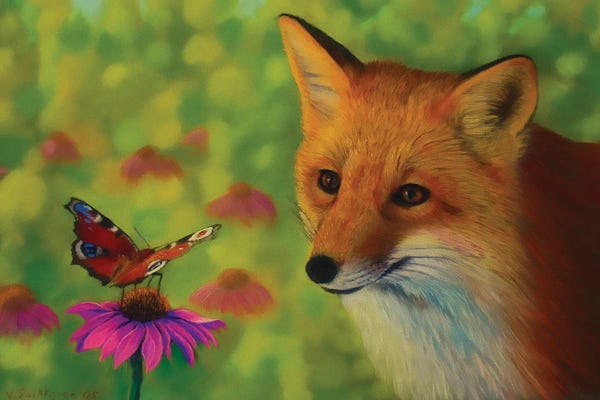 Veikko Suikkanen: Fox And Butterfly by Veikko Suikkanen
