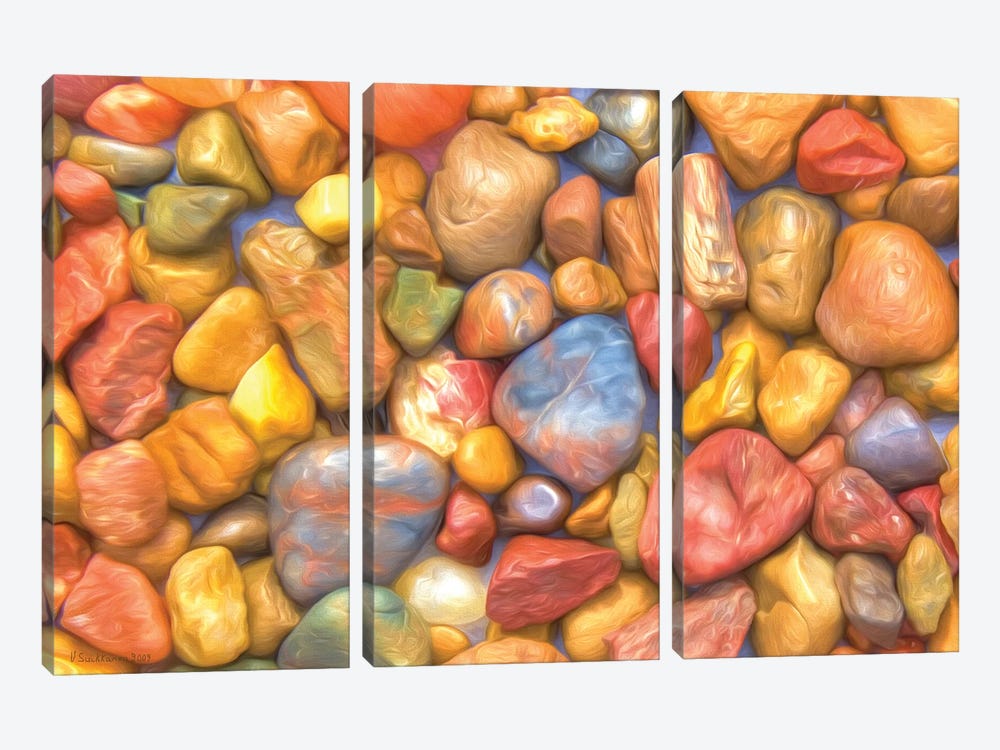 Colorful Rocks by Veikko Suikkanen 3-piece Canvas Art