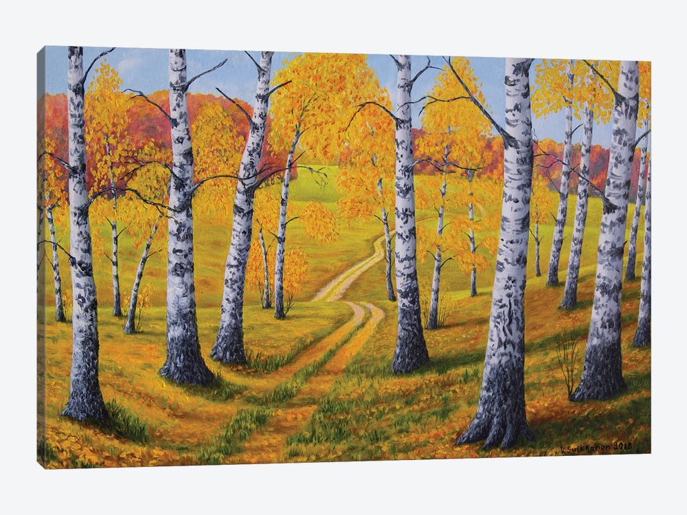 Autumn Pathway by Veikko Suikkanen 1-piece Canvas Artwork