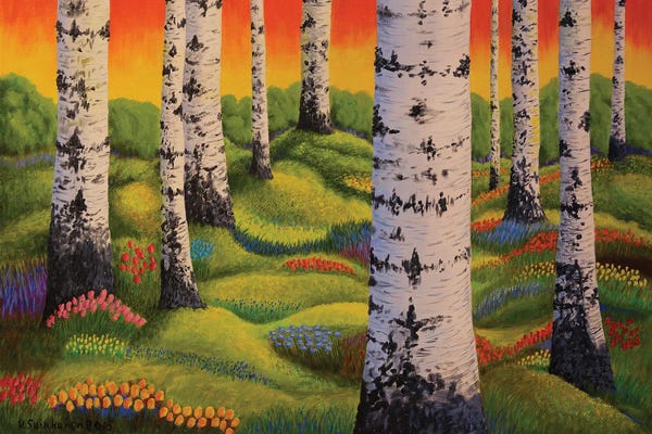 Birch Trees: Spring Forest by Veikko Suikkanen