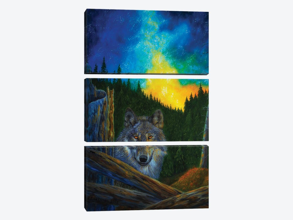 Wolf by Veikko Suikkanen 3-piece Canvas Art