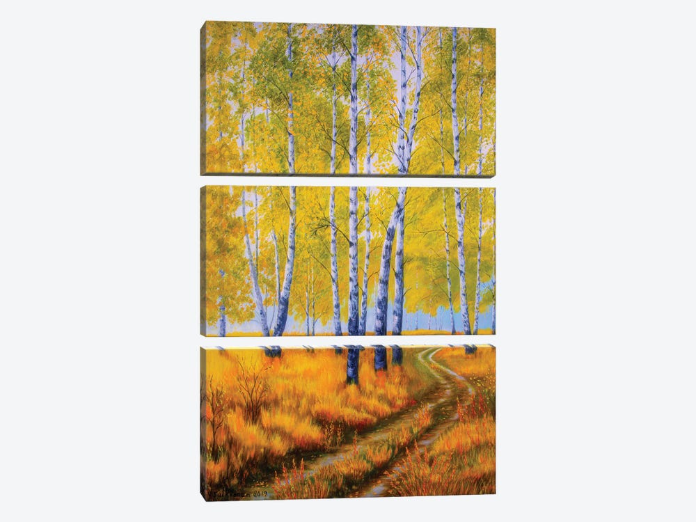 In The Colors Of Autumn by Veikko Suikkanen 3-piece Canvas Print