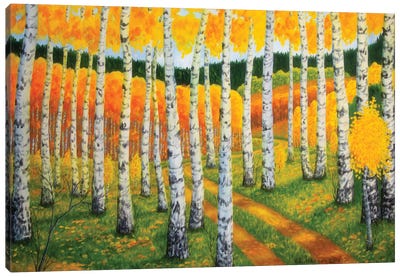 Autumn Pathway II Canvas Art Print - Veikko Suikkanen