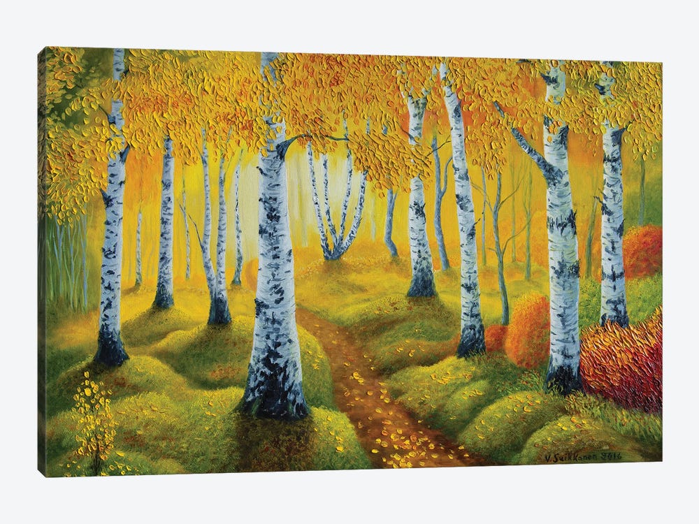 Autumn Path by Veikko Suikkanen 1-piece Canvas Art Print