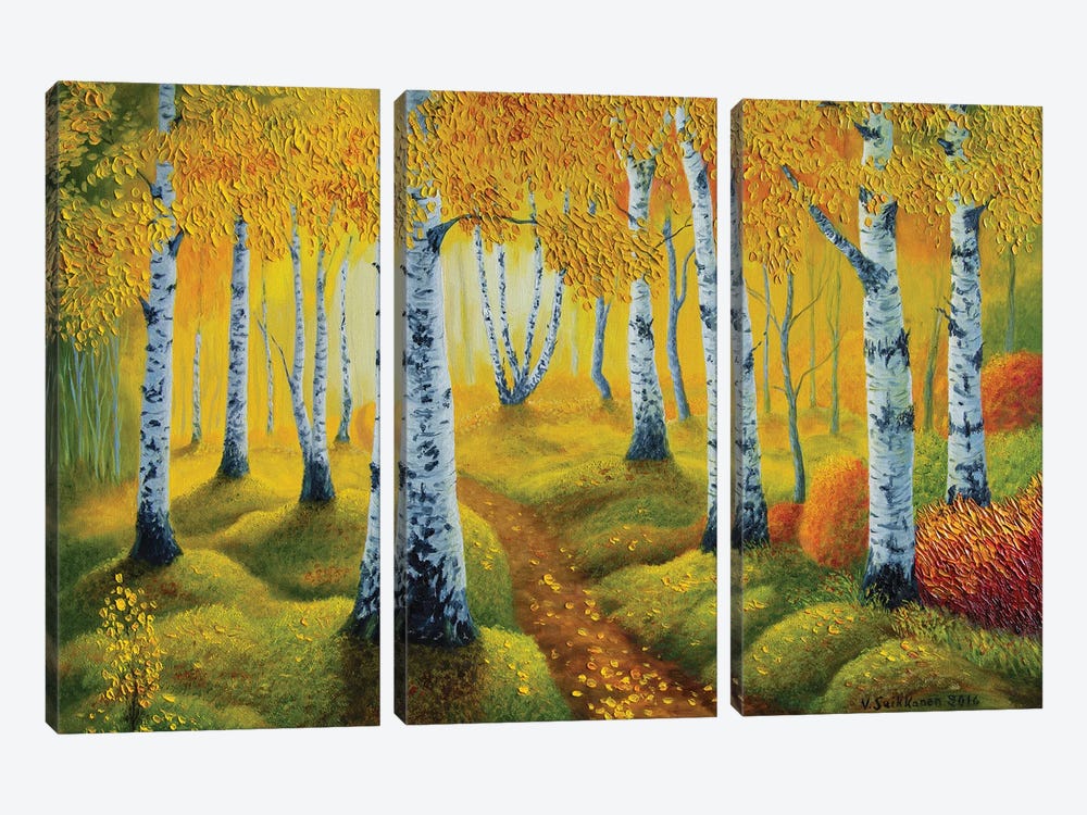 Autumn Path by Veikko Suikkanen 3-piece Canvas Print