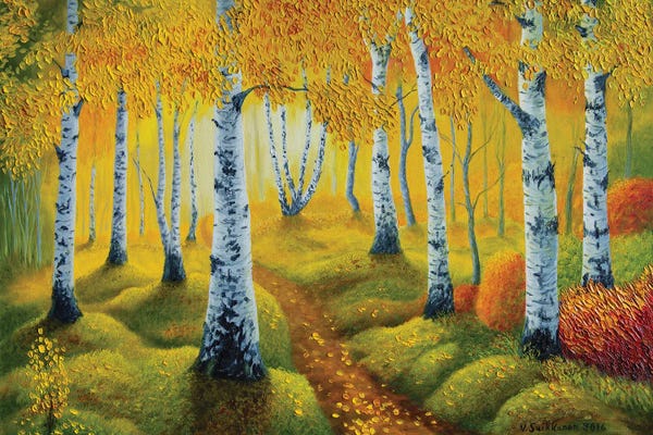 Aspen Trees | Birch Trees: Autumn Path by Veikko Suikkanen