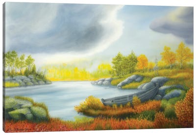 Autumnal Landscape Canvas Art Print - Veikko Suikkanen