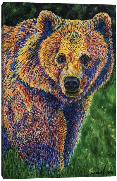 Bear Canvas Art Print - Lakehouse Décor