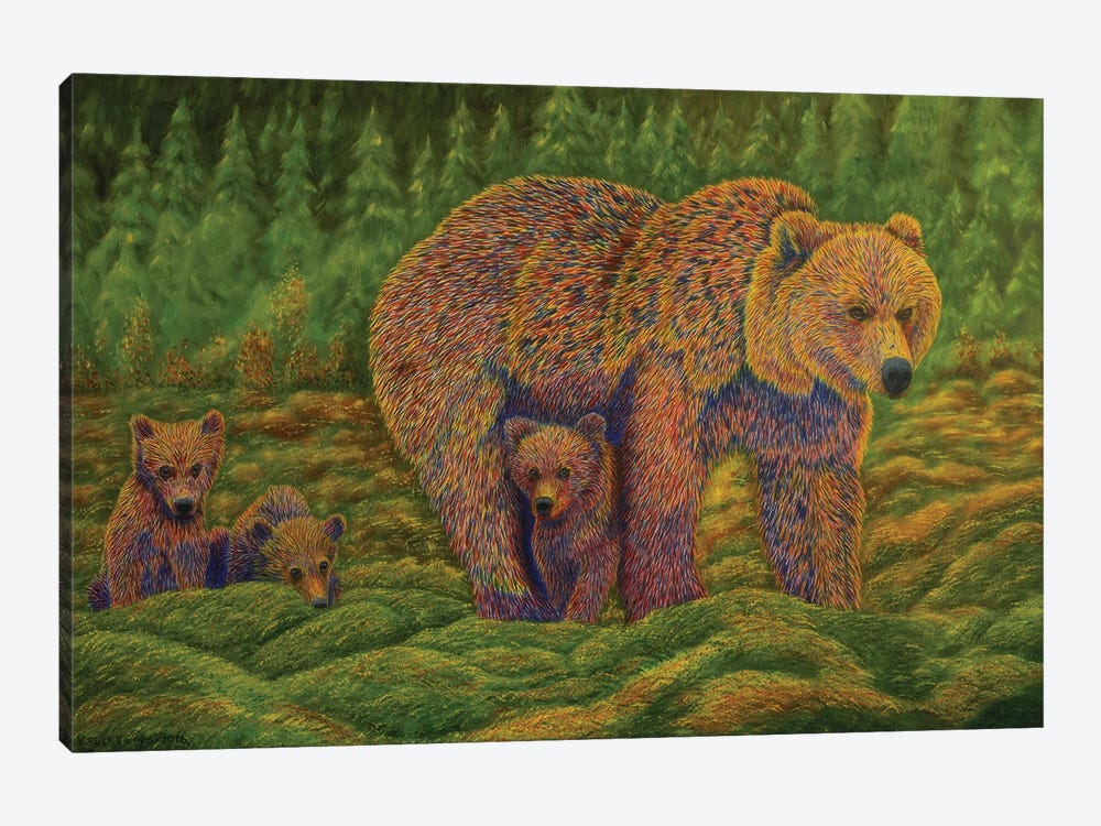 The Bear Family by Veikko Suikkanen 1-piece Canvas Art
