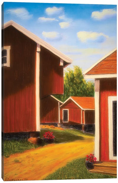 Old Village Canvas Art Print - Veikko Suikkanen