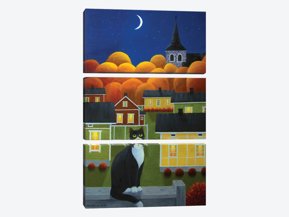 Moonlight Night by Veikko Suikkanen 3-piece Canvas Wall Art