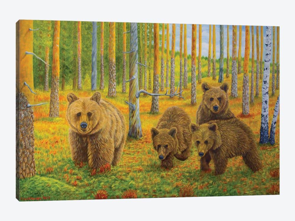 Bear Family by Veikko Suikkanen 1-piece Art Print