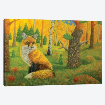 Red Fox Canvas Print #VKK87} by Veikko Suikkanen Canvas Wall Art