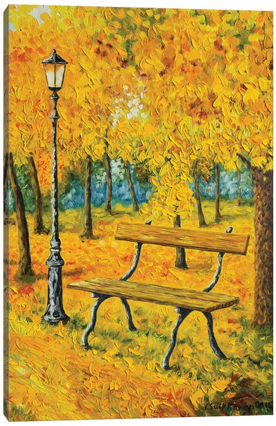 Autumn Park Canvas Art Print - Veikko Suikkanen
